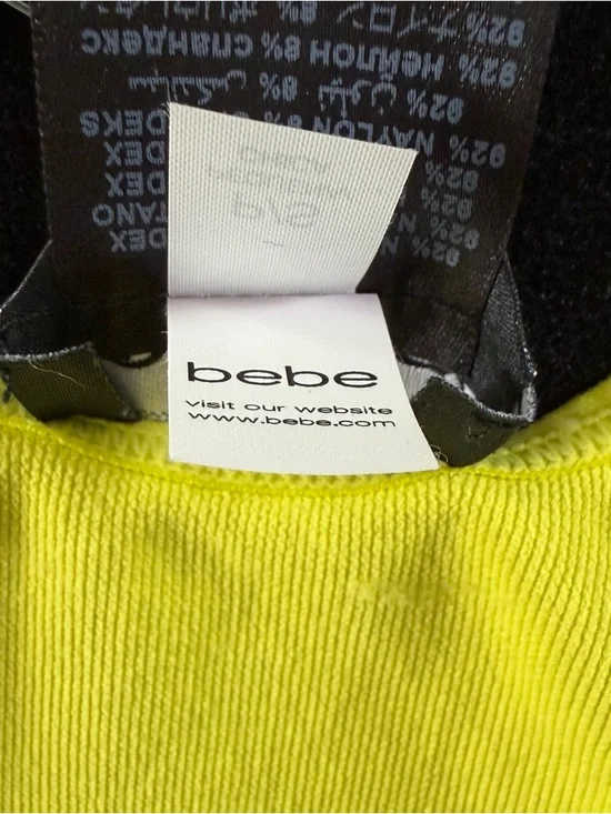 bebe Bright Yellow Ribbed Tank Midi Dress Size PS - Picture 7 of 8